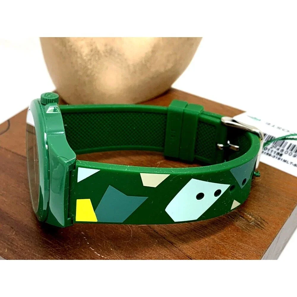 Lacoste Men's Watch 2011186 Quartz Neocroc Green Dial Rubber Band 42mm